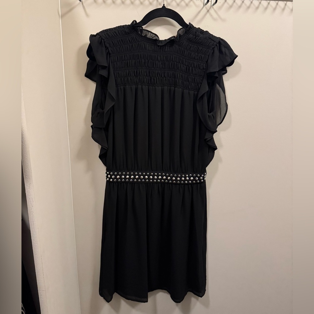 MICHAEL Michael Kors Black Dress with Ruffle Sleeves